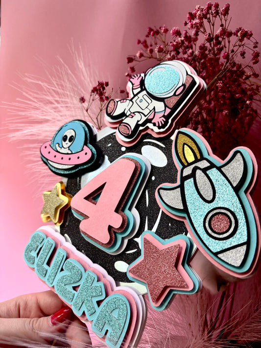 Topper 3D Kosmiczny z NFC - Błyszcząca Podróż Wśród Gwiazd