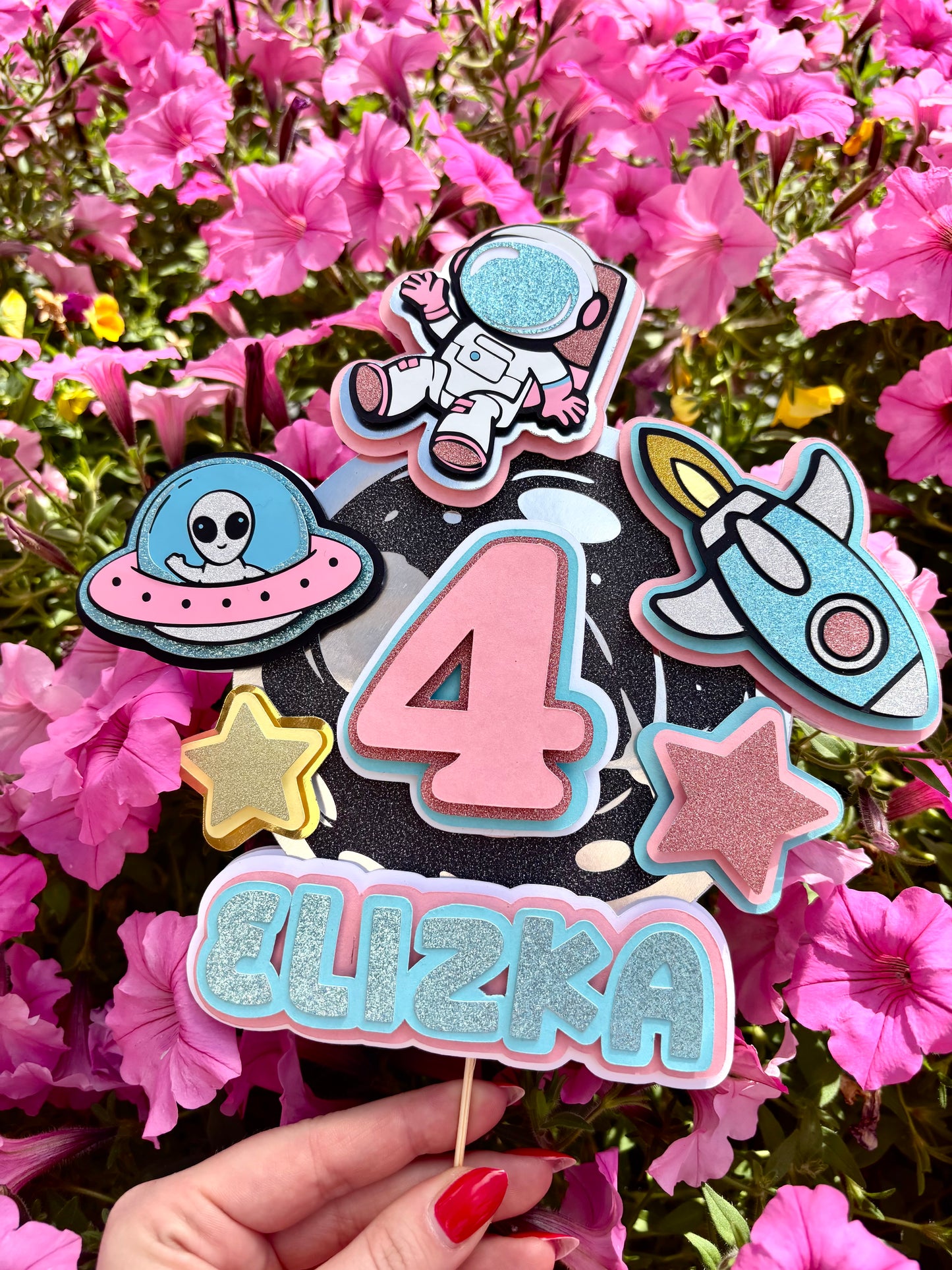 Topper 3D Kosmiczny z NFC - Błyszcząca Podróż Wśród Gwiazd