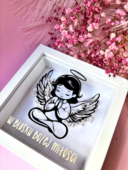 Obrazek 3D na Chrzest Święty Pamiątka Chrztu z  NFC