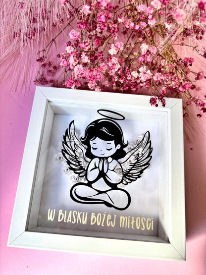 Obrazek 3D na Chrzest Święty Pamiątka Chrztu z  NFC