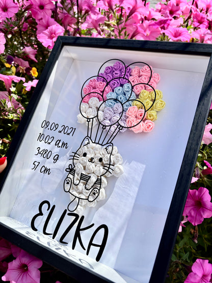 Shadow Box na Narodziny Dziecka