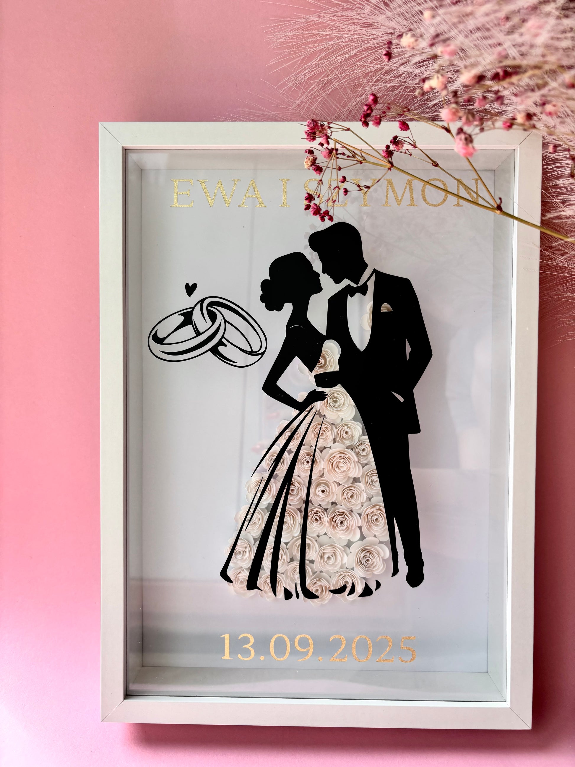 Ramka cienia ślubna