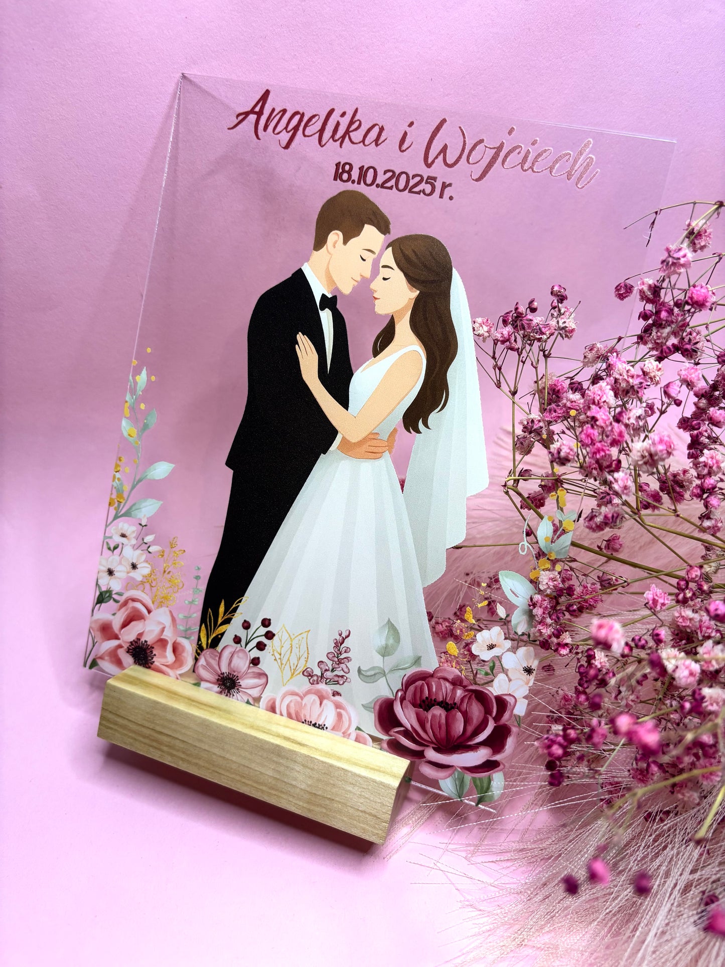 Obrazek ślubny ze zdjęcia