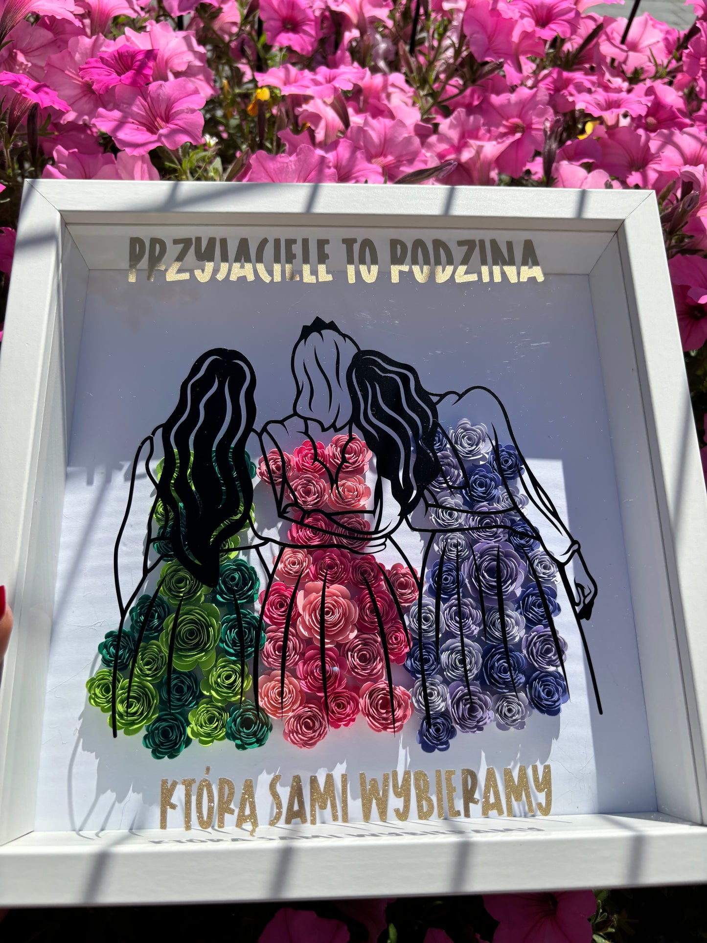 Ramka cienia z kwiatami