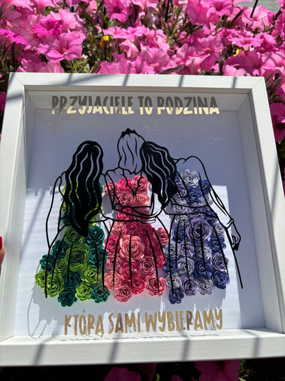 Ramka cienia z kwiatami