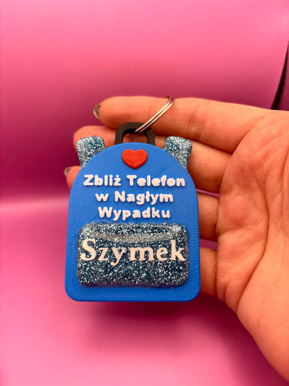 brelok z technologią NFC dla dzieci niebieski