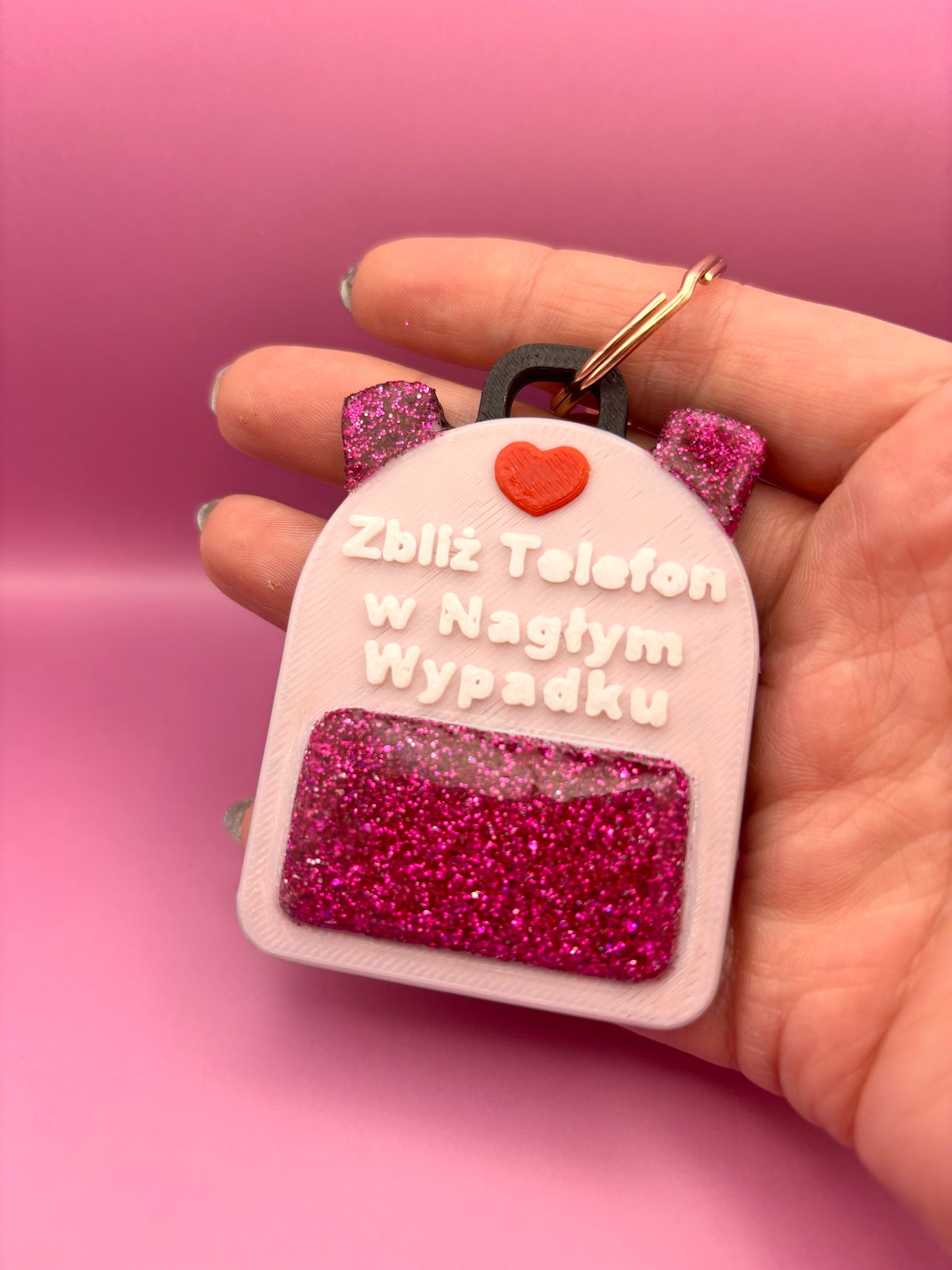 brelok dla dzieci z technologią NFC różowy