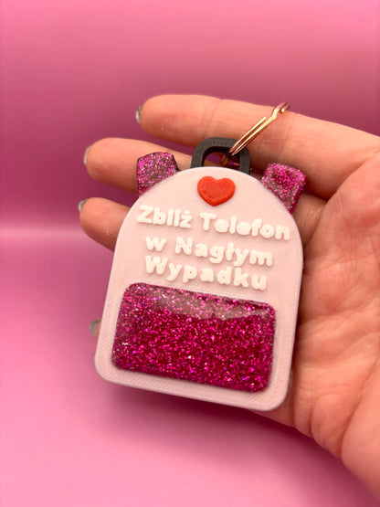 brelok dla dzieci z technologią NFC różowy