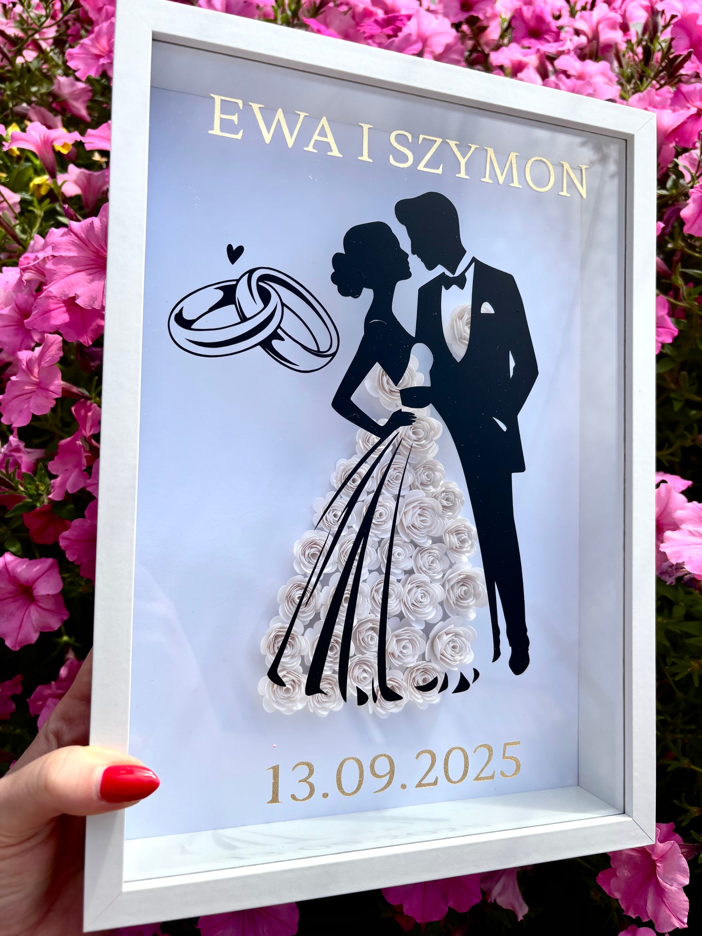 Shadow Box na prezent ślubny